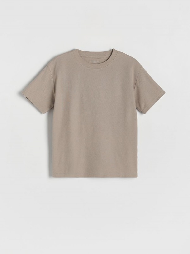 Reserved Oversized T-shirts Jungen Beige | LTW-241638