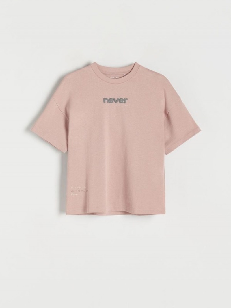 Reserved Oversized T-shirts Jungen Rosa | UYX-749823