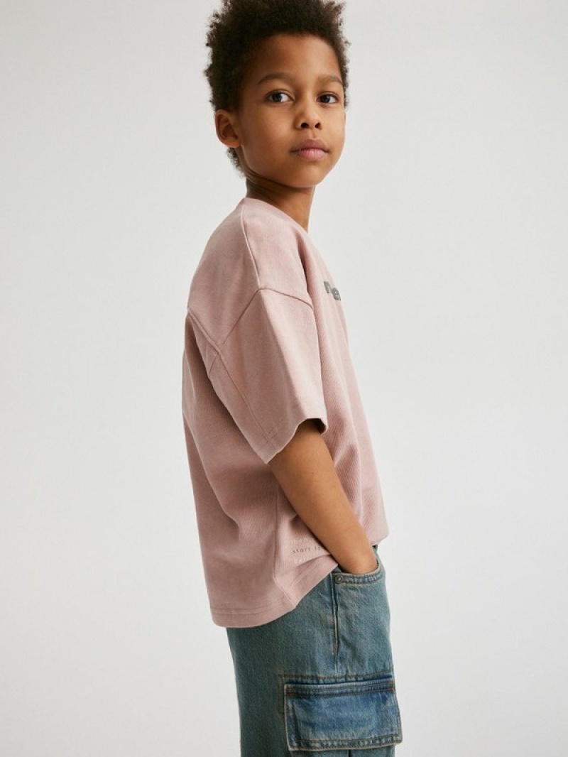 Reserved Oversized T-shirts Jungen Rosa | UYX-749823