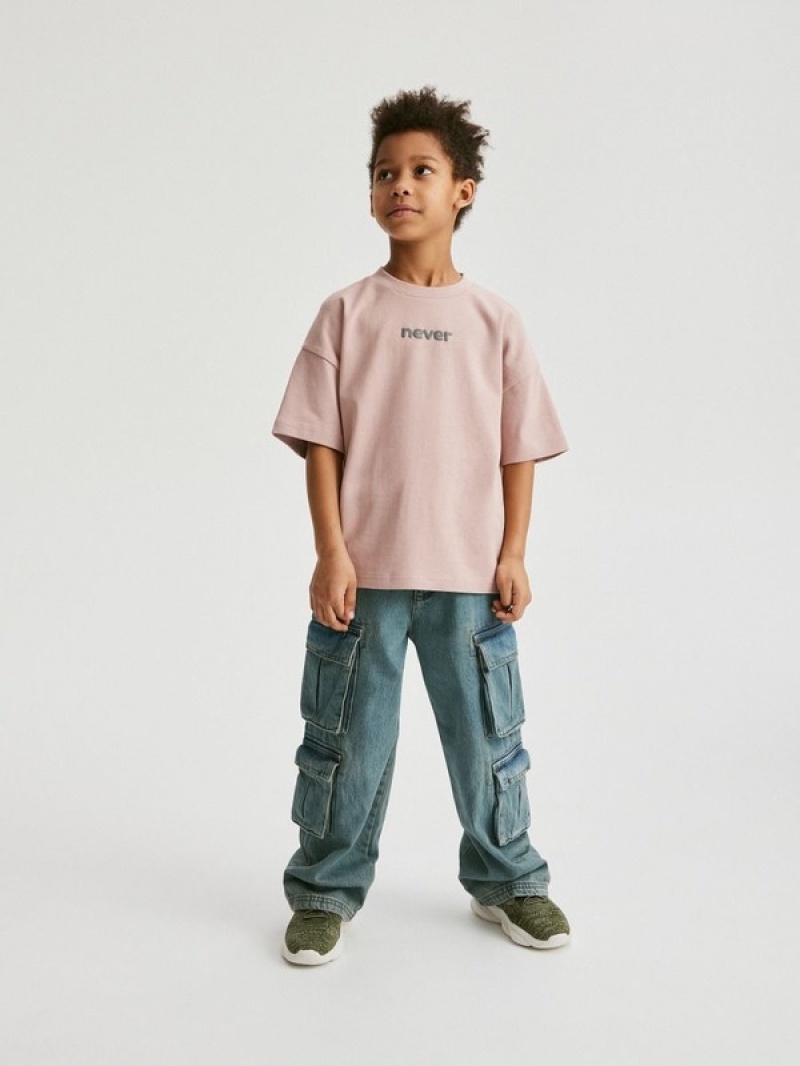 Reserved Oversized T-shirts Jungen Rosa | UYX-749823