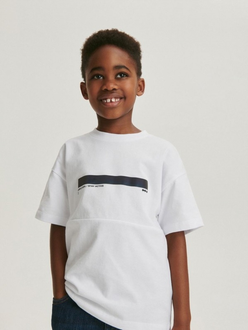 Reserved Oversized T-shirts Jungen Weiß | PSG-620415