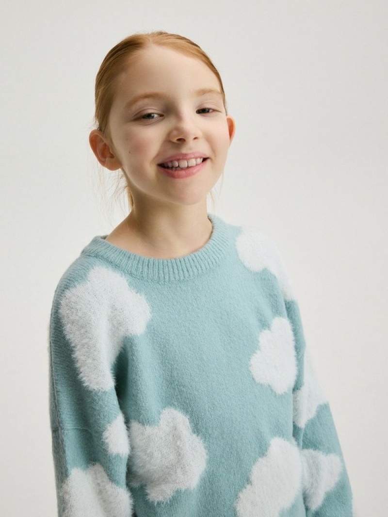 Reserved Patterned Pullover Mädchen Mehrfarbig | LAI-318042