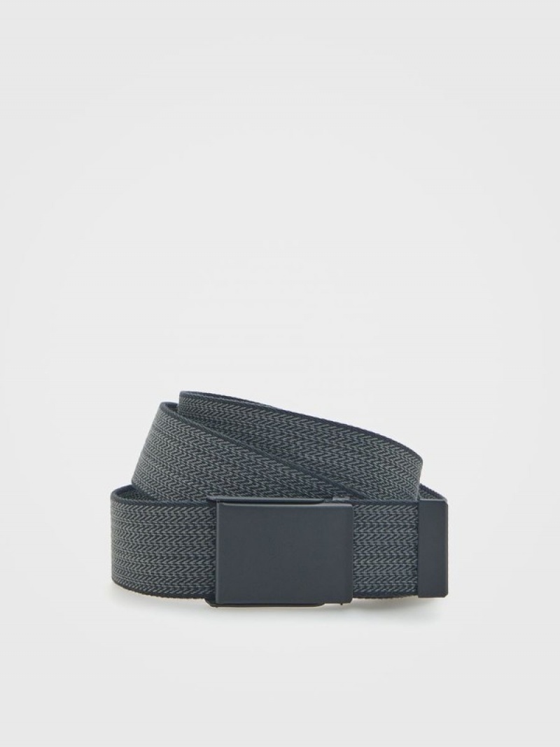 Reserved Patterned Webbing Gürtel Herren Dunkelgrau | JSX-627130