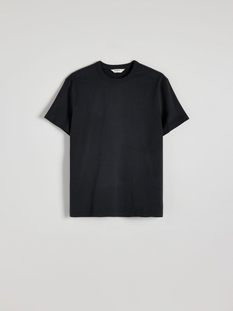 Reserved Plain Boxy T-shirts Herren Dunkelgrau | OAV-980365