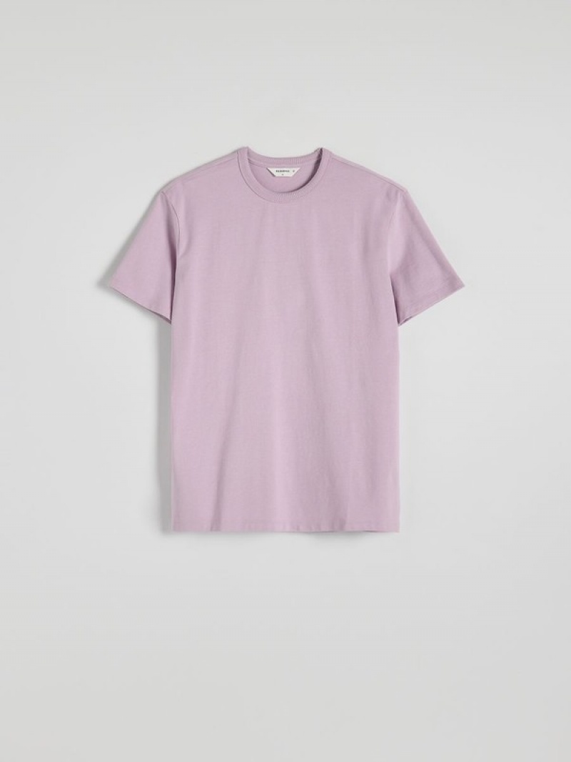 Reserved Plain Boxy T-shirts Herren Rosa | QDU-071349