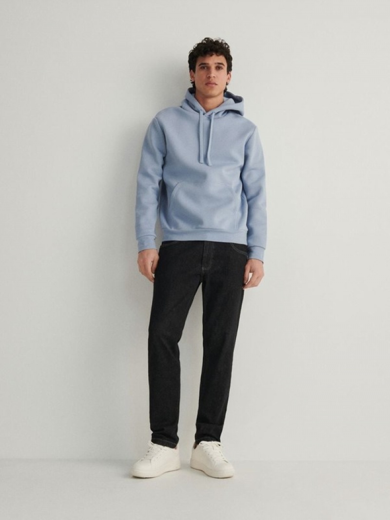 Reserved Plain Sweatshirts Herren Blau | DTN-894076