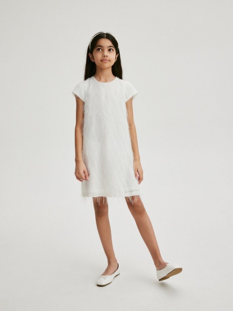 Reserved Pleats Kleid Mädchen Weiß | NSW-315068