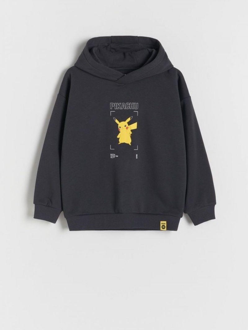 Reserved Pokémon Oversized Pullover Jungen Dunkelgrau | TLP-093461