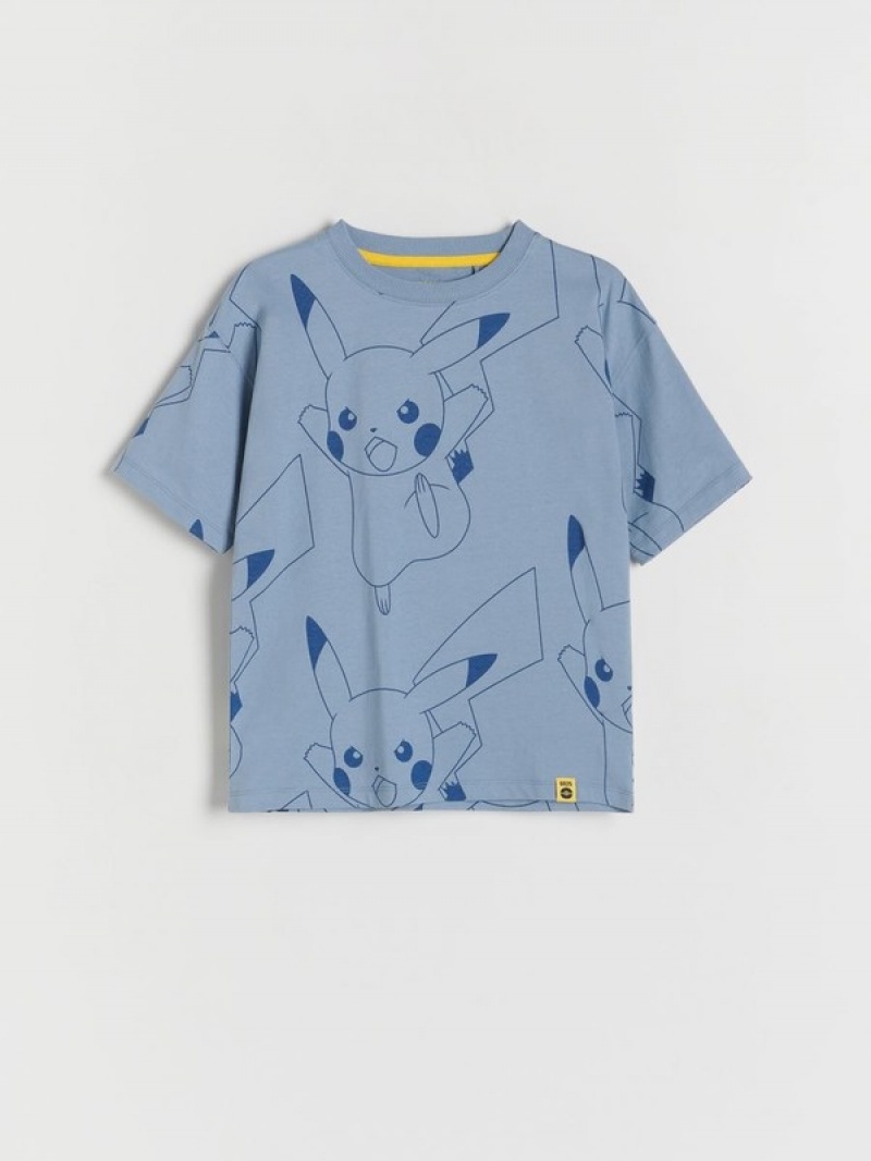 Reserved Pokémon Oversized T-shirts Jungen Blau | ZHK-376594