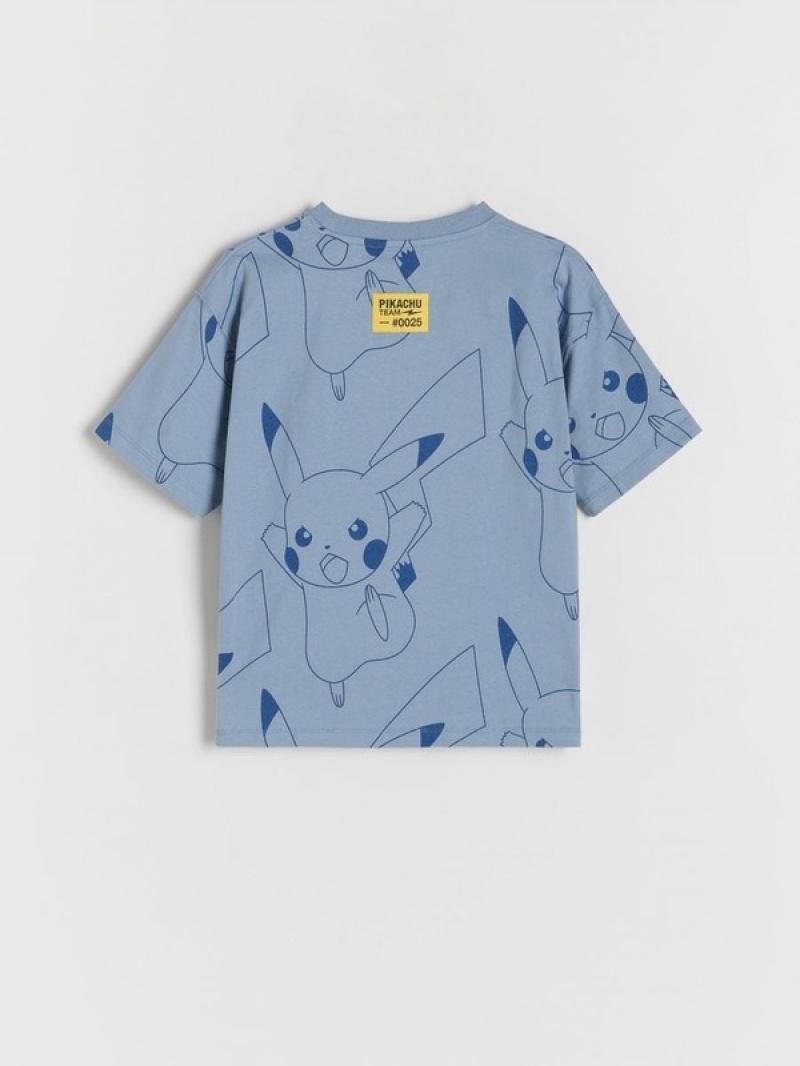 Reserved Pokémon Oversized T-shirts Jungen Blau | ZHK-376594