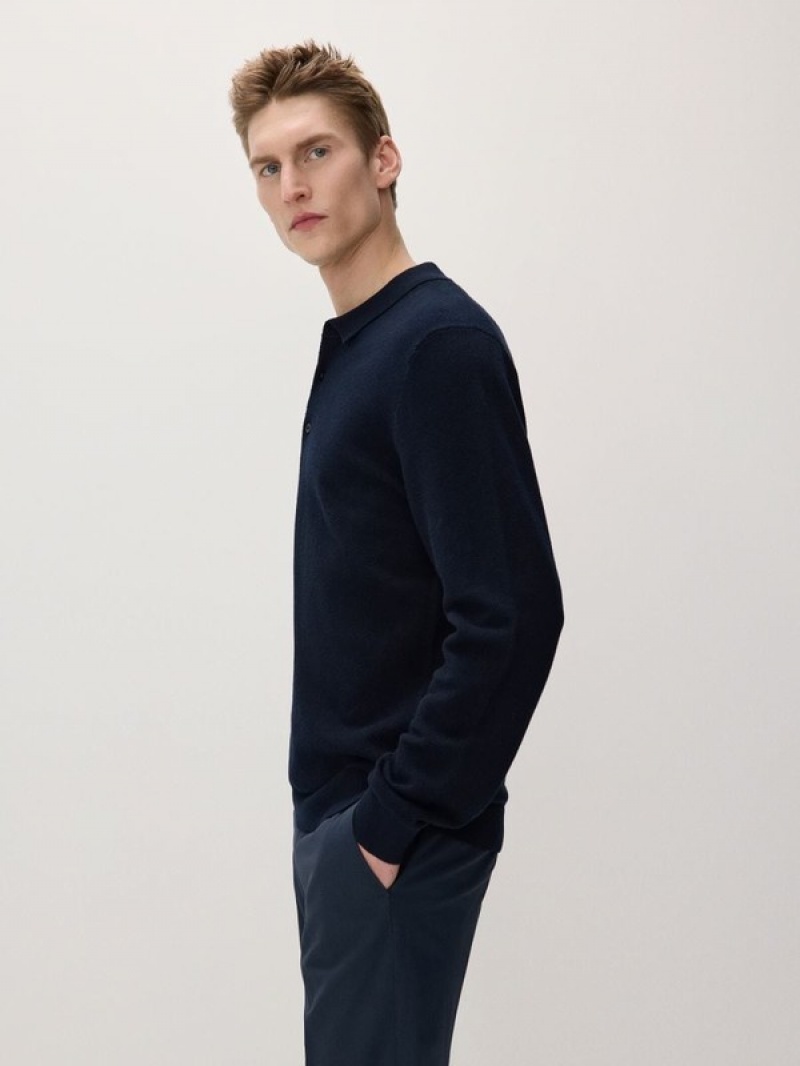 Reserved Polo Pullover Herren Navy | OXI-582674