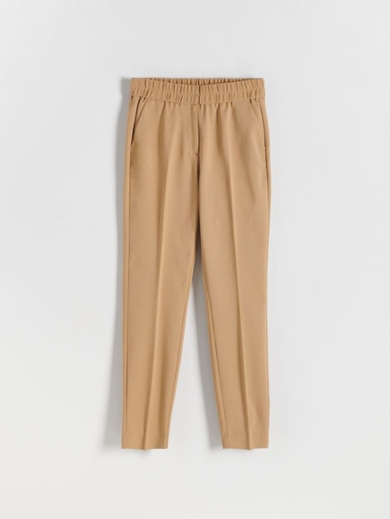 Reserved Pressed Crease Hosen Damen Beige | ZXL-698703