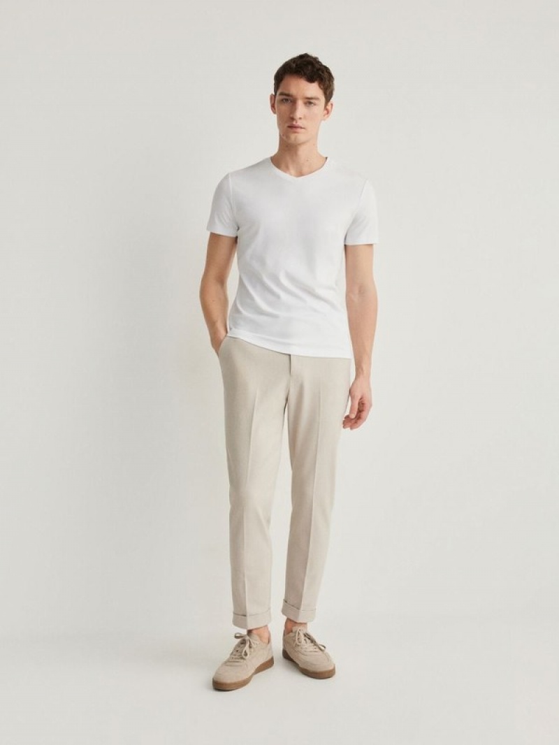 Reserved Pressed Crease Hosen Herren Beige | RDA-291780