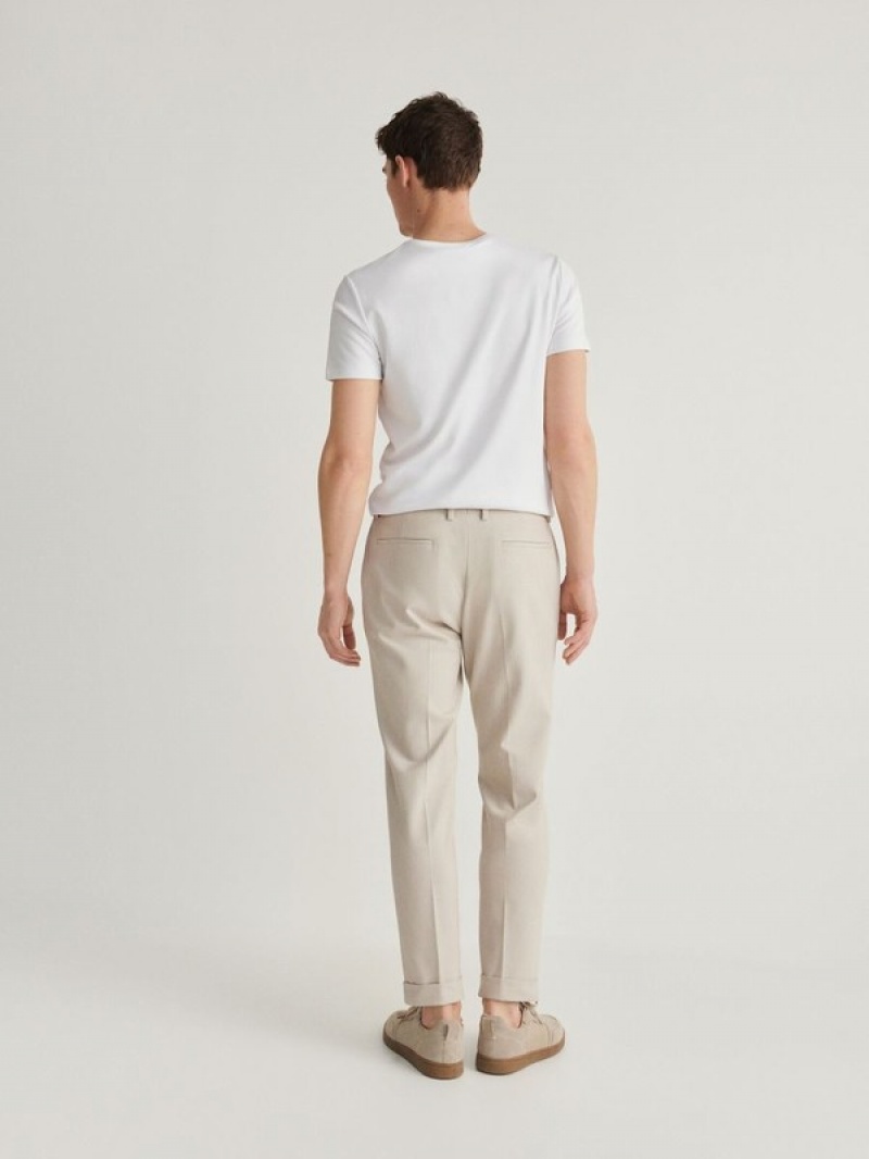 Reserved Pressed Crease Hosen Herren Beige | RDA-291780