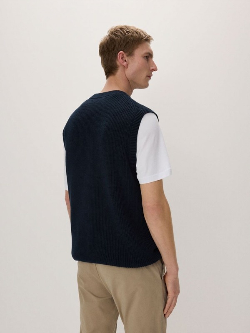 Reserved Pullover Vests Herren Navy | EDO-840392