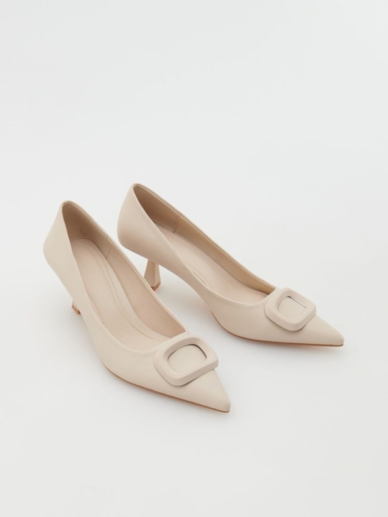 Reserved Pumps Hohe Schuhe Damen Beige | SLQ-368049