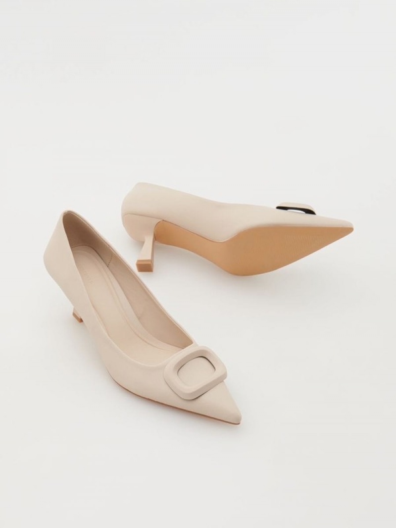 Reserved Pumps Hohe Schuhe Damen Beige | SLQ-368049