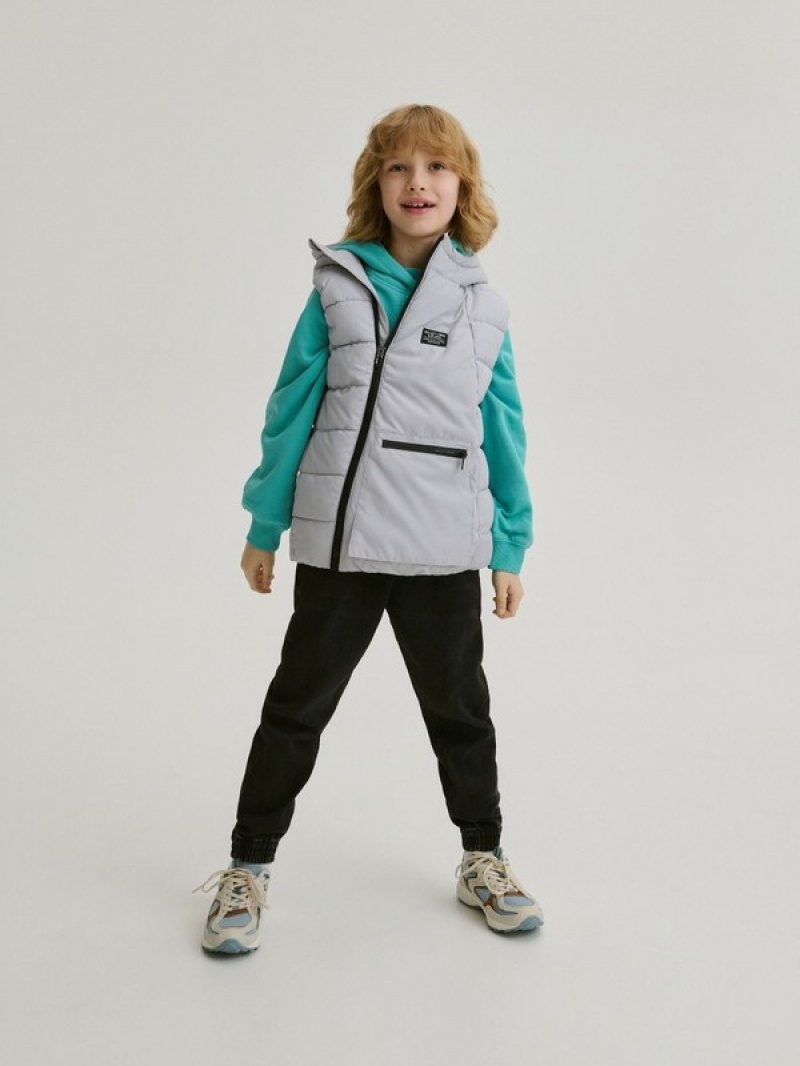 Reserved Quiltedhood Jacken Jungen Hellgrau | AEH-746052