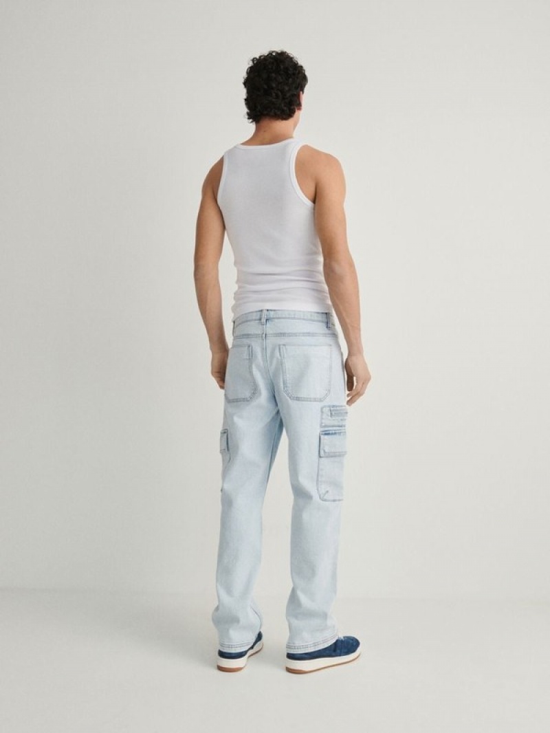 Reserved Regular Cargo Jeans Herren Blau | AKJ-516749