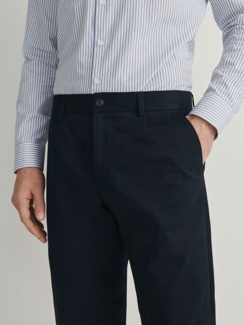 Reserved Regular Fit Chino Hosen Herren Navy | RSO-481729