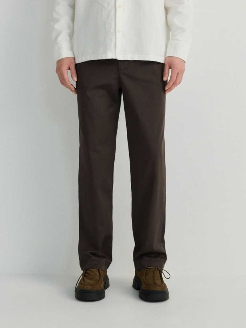 Reserved Regular Fit Chino Hosen Herren Dunkelbraun | EST-153026