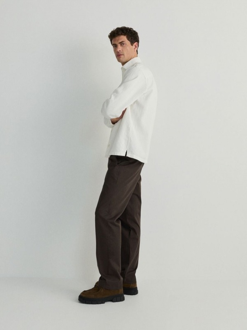 Reserved Regular Fit Chino Hosen Herren Dunkelbraun | EST-153026