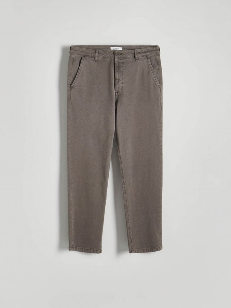 Reserved Regular Fit Chino Hosen Herren Dunkelgrau | XHB-715302