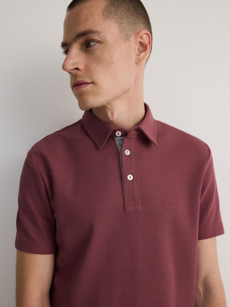 Reserved Regular Fit Polo Shirts Herren Lila | TVX-235467