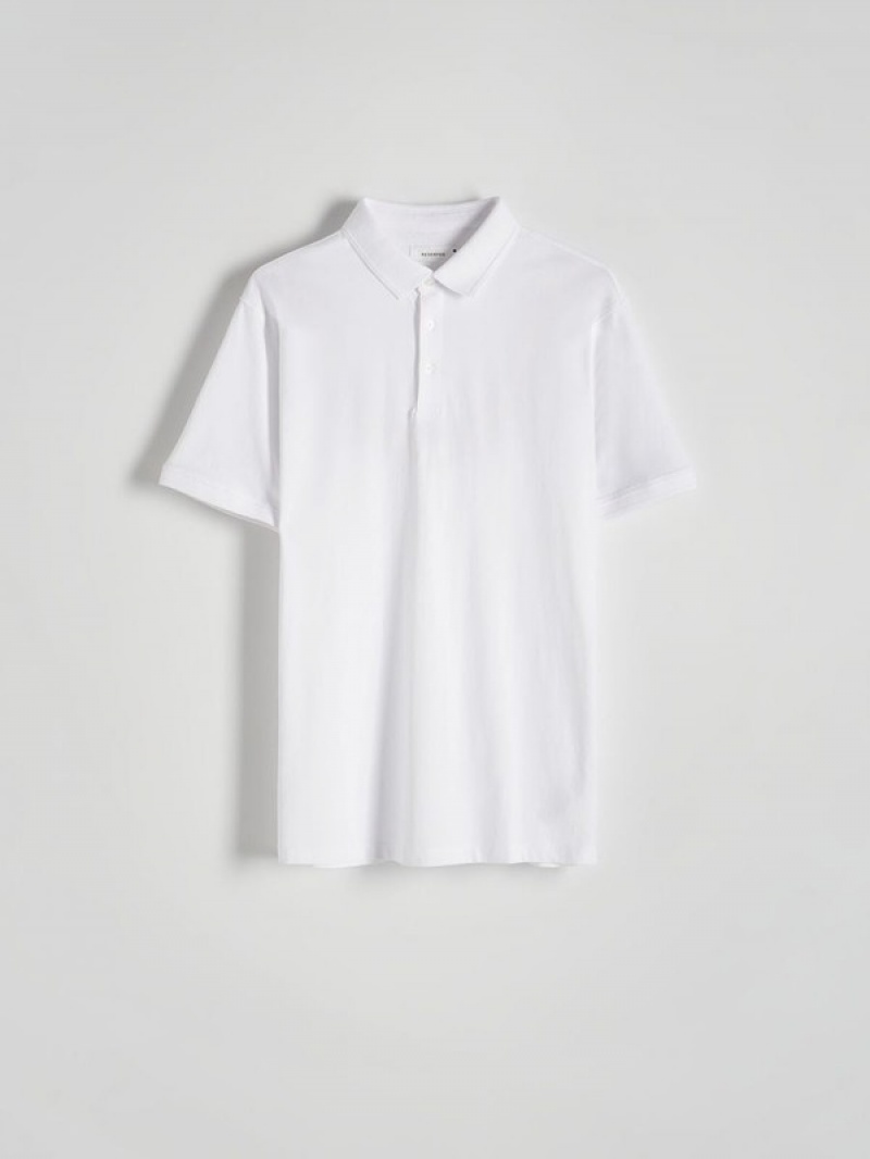 Reserved Regular Fit Polo Shirts Herren Weiß | XJR-789501