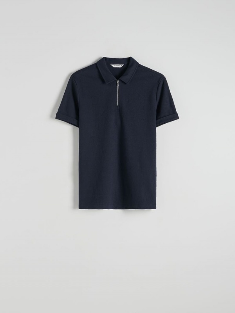 Reserved Regular Fit Polo Shirts Herren Navy | LEA-960183