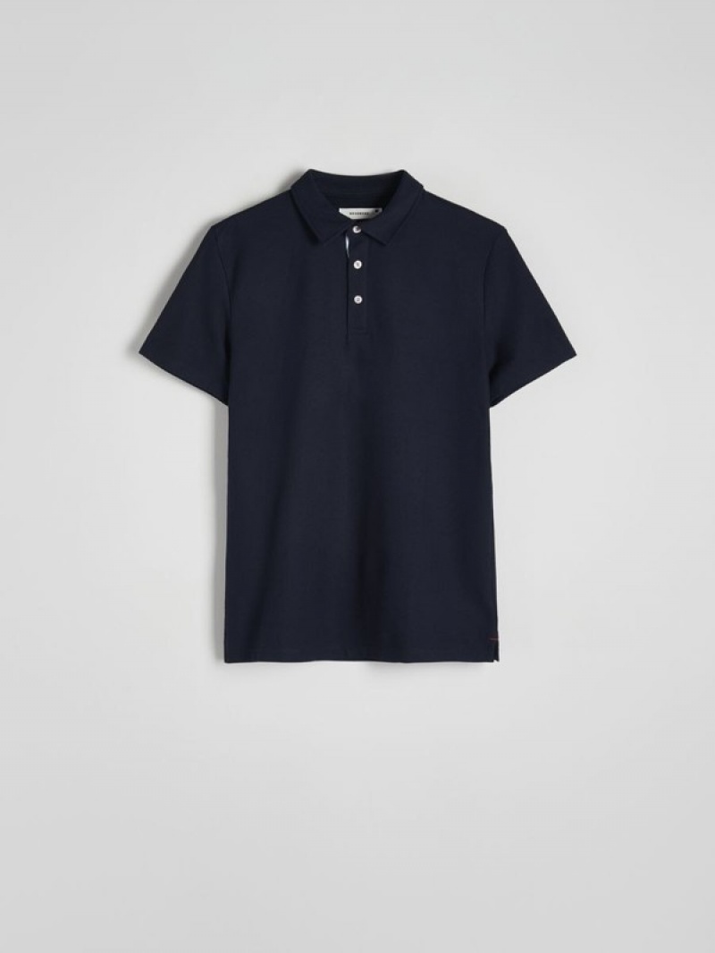 Reserved Regular Fit Polo Shirts Herren Navy | TWC-819435