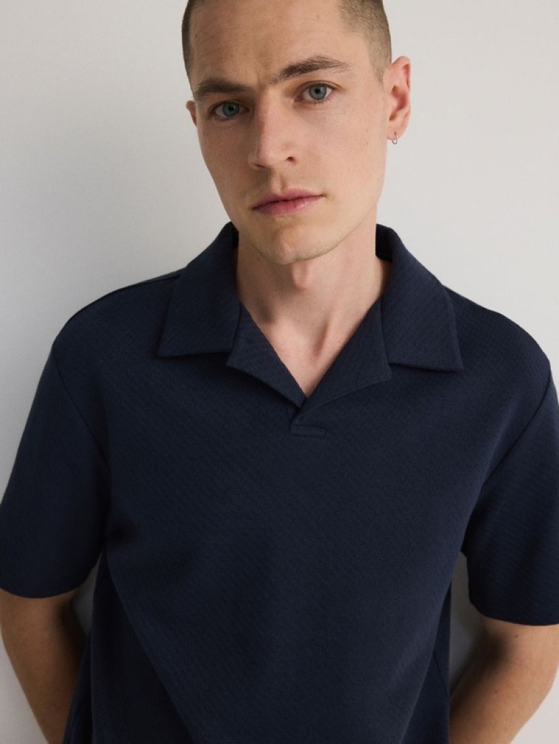 Reserved Regular Fit Polo Shirts Herren Navy | GIF-579843