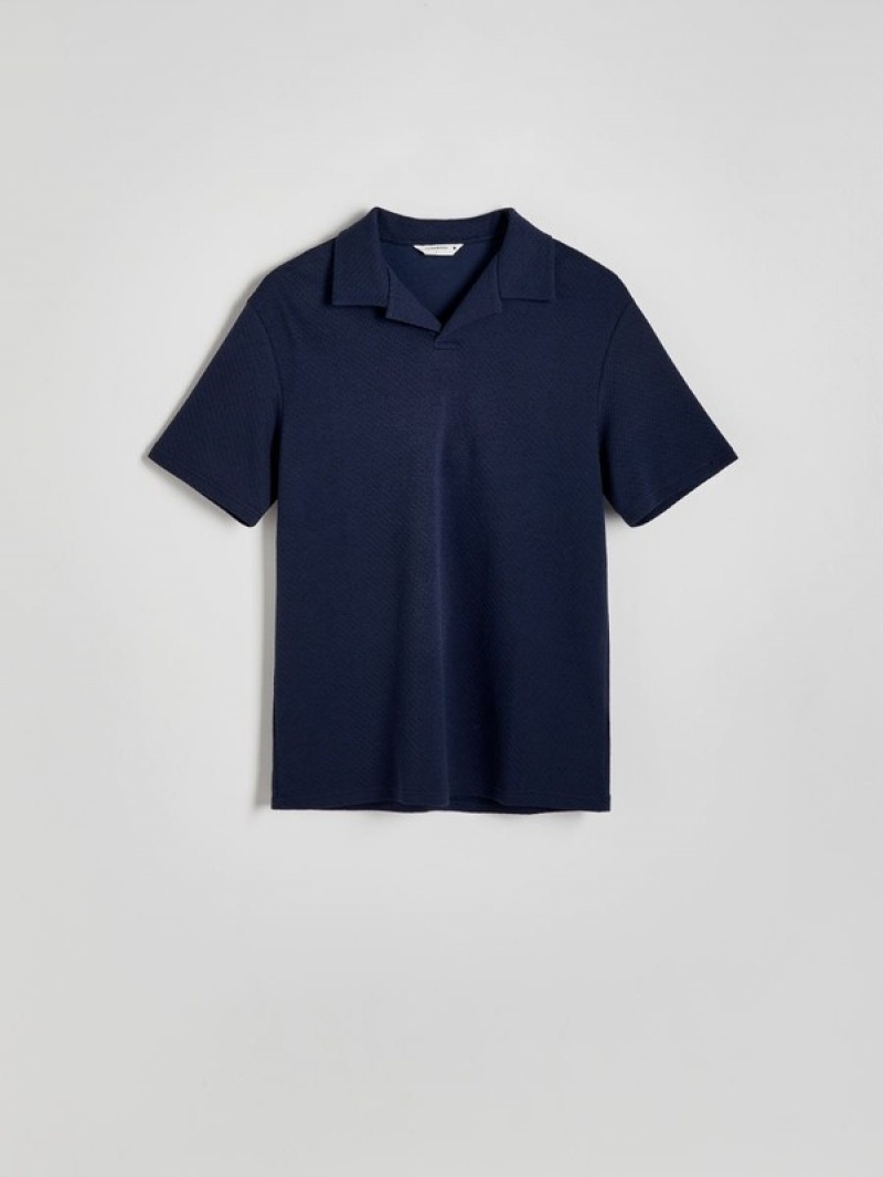 Reserved Regular Fit Polo Shirts Herren Navy | GIF-579843