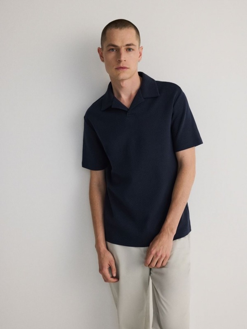 Reserved Regular Fit Polo Shirts Herren Navy | GIF-579843