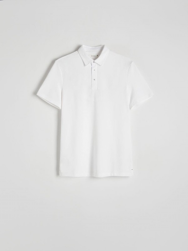 Reserved Regular Fit Polo Shirts Herren Weiß | MJE-761324