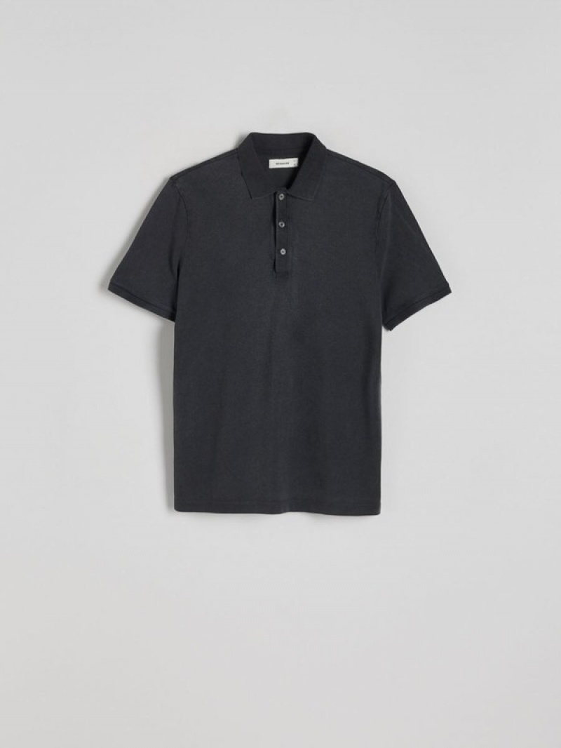 Reserved Regular Fit Polo Shirts Herren Dunkelgrau | ISV-871295