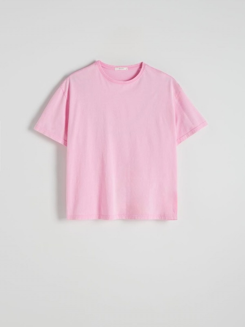 Reserved Regular Fit T-shirts Damen Rosa | ZNX-139540