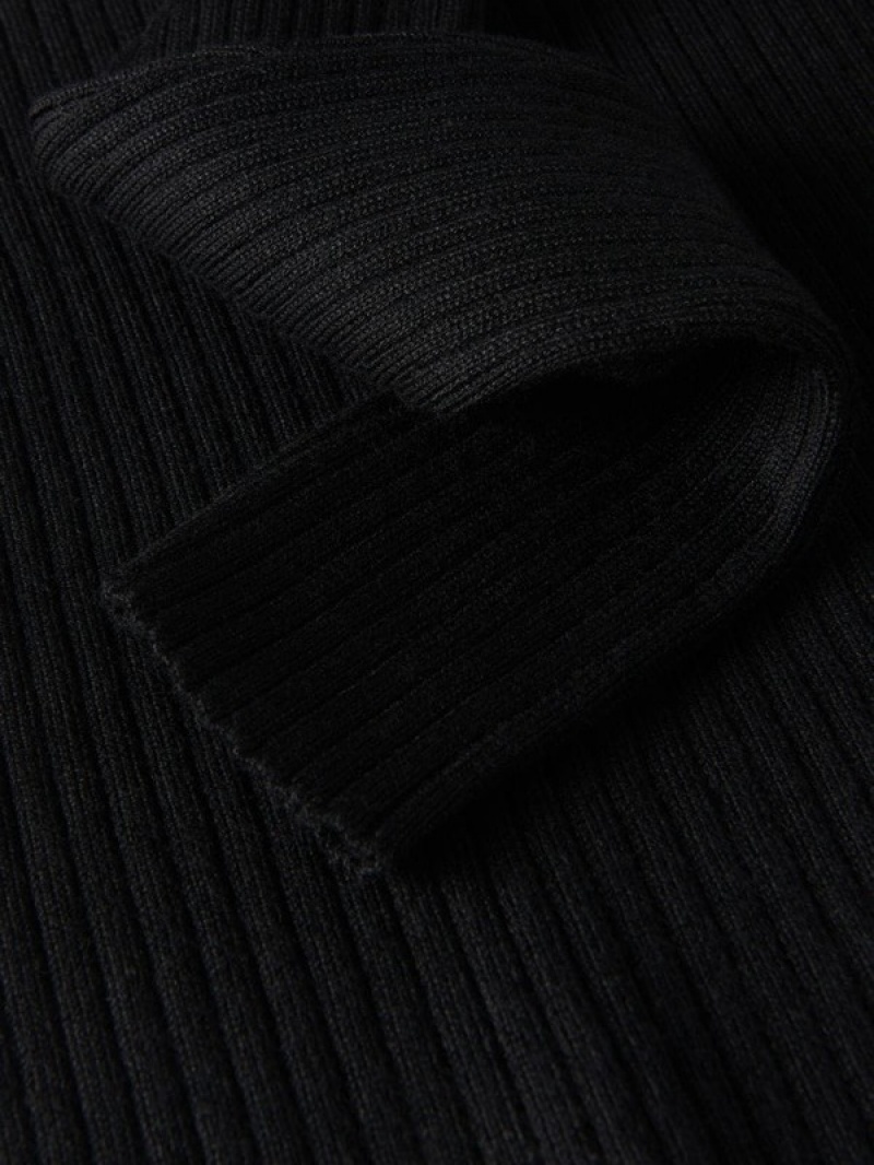 Reserved Rib Knit Pullover Mädchen Schwarz | YTZ-297806