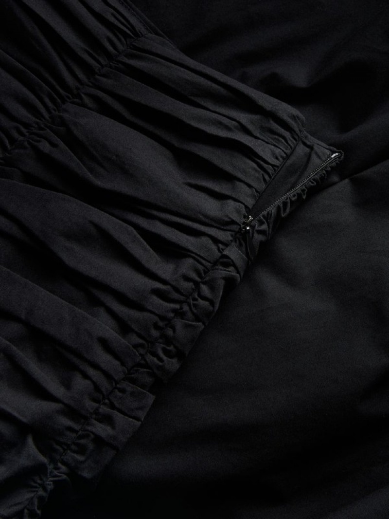 Reserved Ruched Röcke Damen Schwarz | SWV-193576