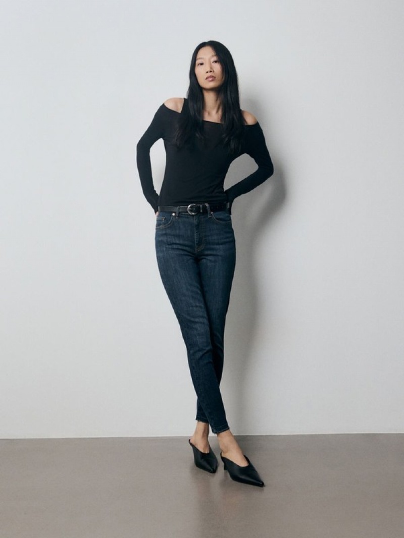 Reserved Sculpt Jeans Damen Navy | EBA-982370