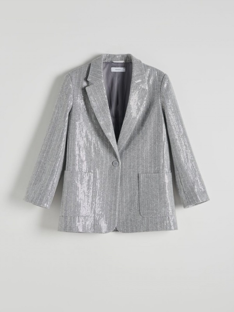 Reserved Shinysequins Blazer Damen Mehrfarbig | CUL-593108