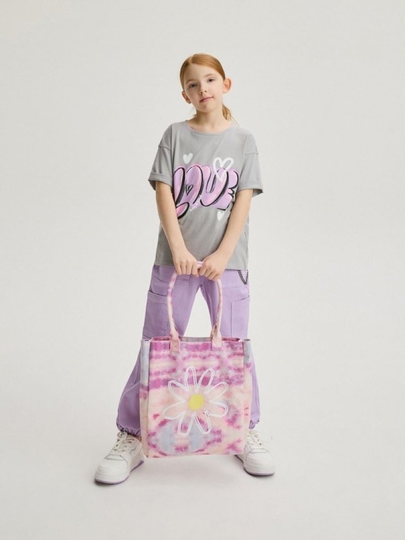 Reserved Shoppertie Dye Effect Taschen Mädchen Lavendel | FNY-075834