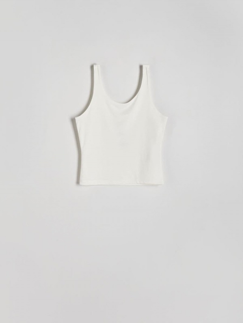 Reserved Singlet T-shirts Damen Weiß | XIU-958267