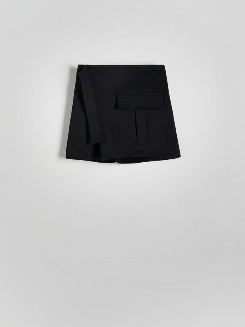 Reserved Skort With Kurze Hose Damen Schwarz | SRI-748106