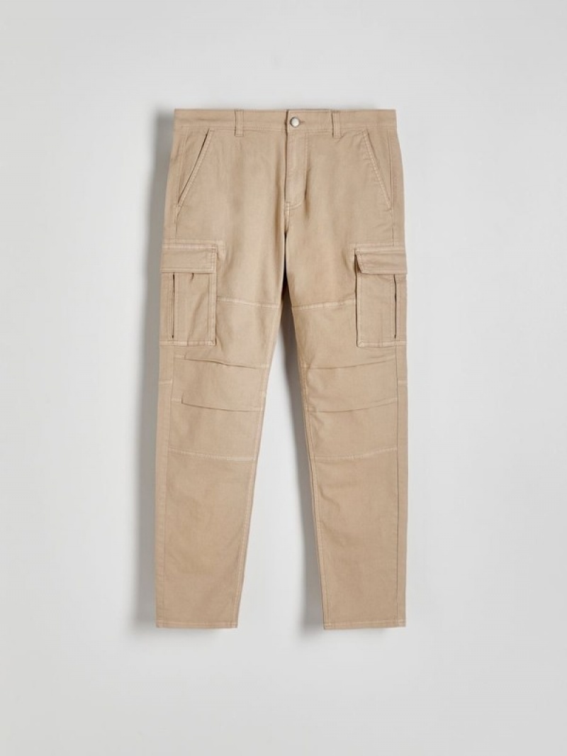 Reserved Slim Cargo Hosen Herren Beige | FLC-679410