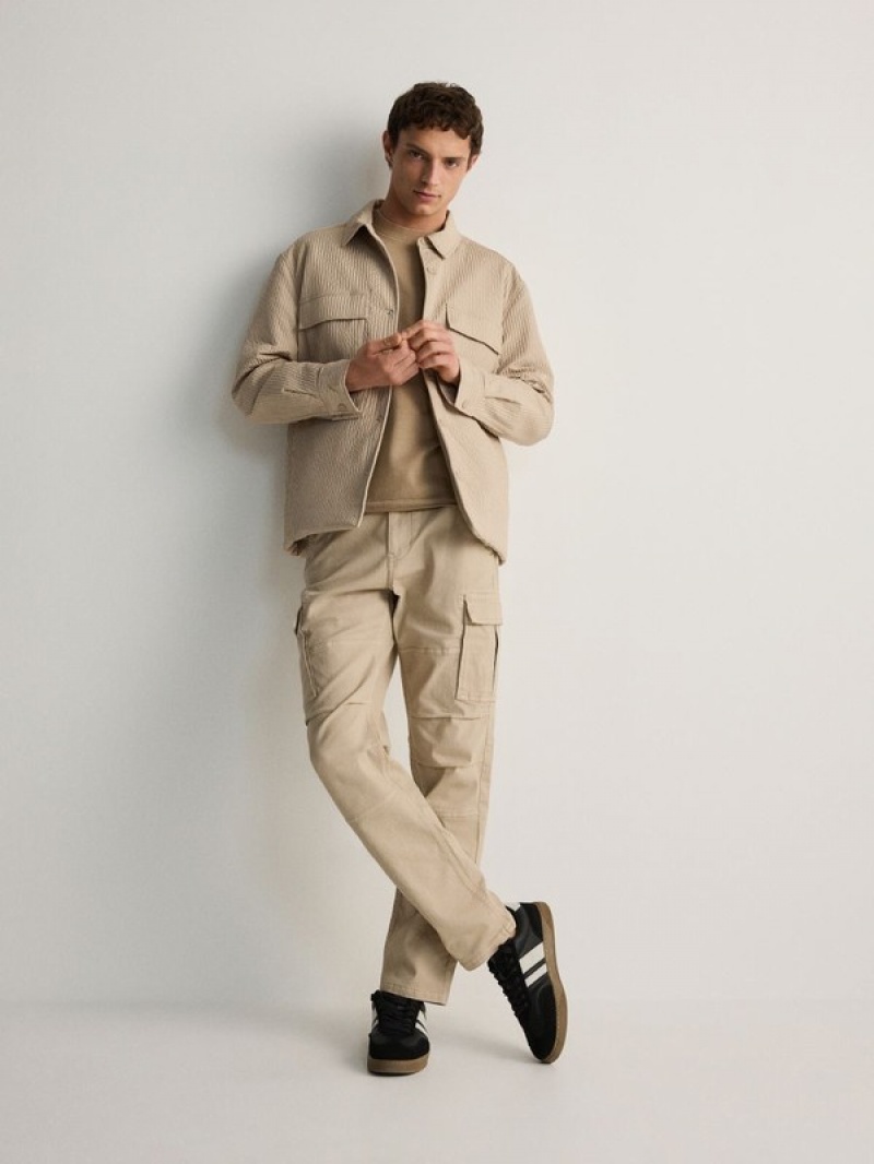 Reserved Slim Cargo Hosen Herren Beige | FLC-679410