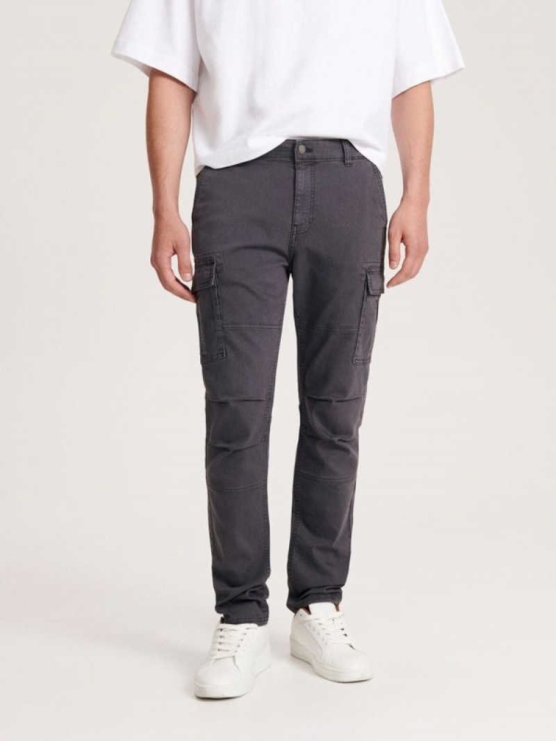 Reserved Slim Cargo Hosen Herren Dunkelgrau | JYP-147930