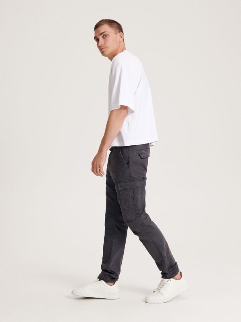 Reserved Slim Cargo Hosen Herren Dunkelgrau | JYP-147930