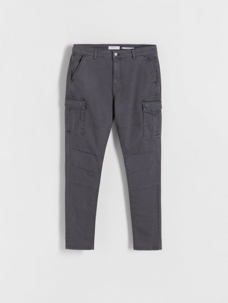 Reserved Slim Cargo Hosen Herren Dunkelgrau | JYP-147930