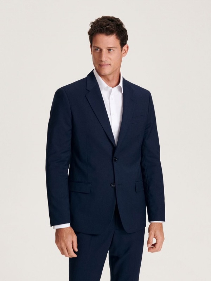 Reserved Slim Fit Anzüge Herren Navy | AOP-085367